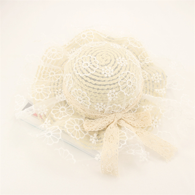 BK00009 Lace Cutout Lasten Bucket Hatut