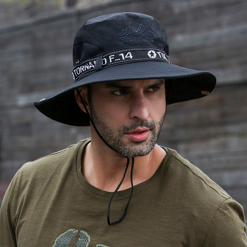 BK00028 Aurinkovoide Big Eaves Hat, Vedenpitävä, Nopeasti kuivuva Bucket Hat