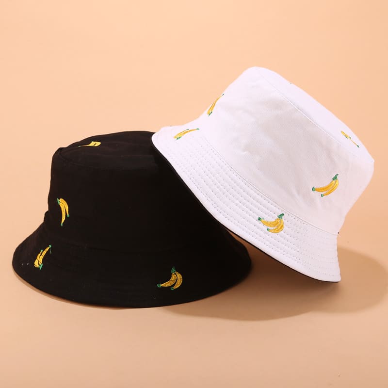 BK00060 Banaani Fruit Pattern Naisten Bucket Hat