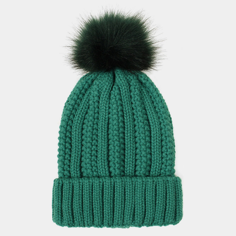 H00043 Twist Thread -neulottu pompom-hattu