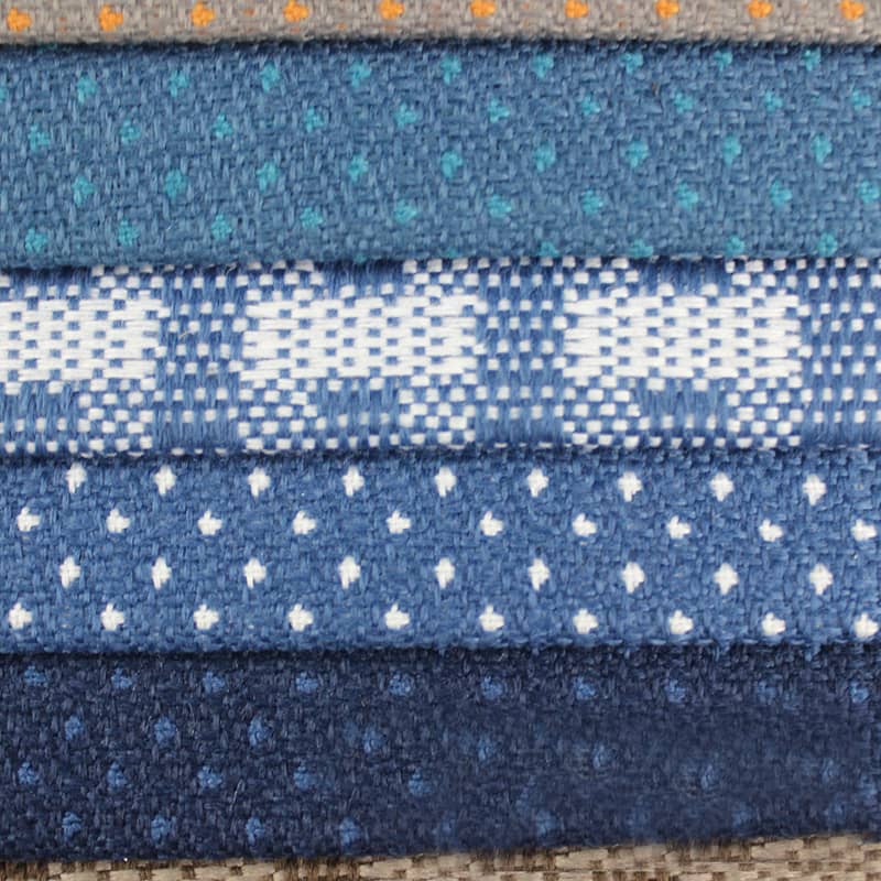 SM-A0007 kukkakuvioinen jacquard-imitoitu pellava sohvakangas