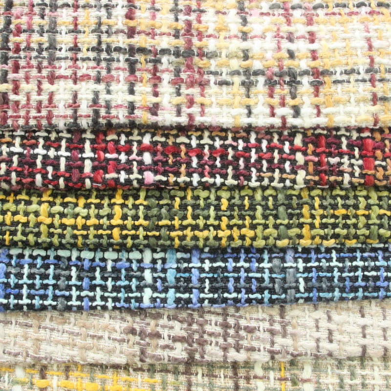 SM-A0030 Bamboo Section värjätty värikäs jacquard jäljitelmä pellava sohvakangas