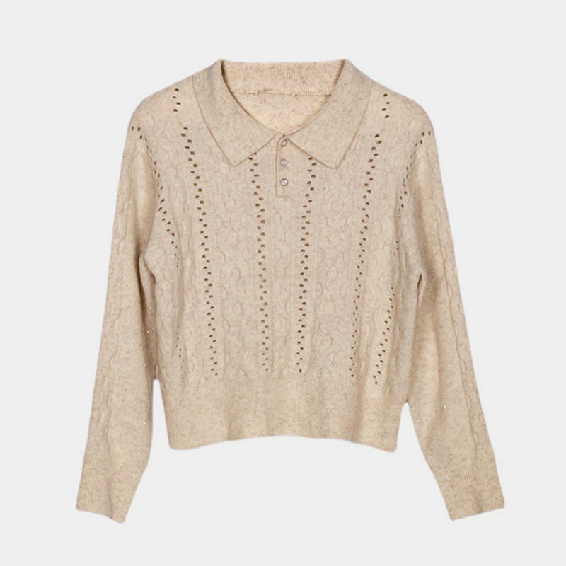 SM-K0012 kevätsyksyn poololanka yksivärinen onttopohjainen neulepusero SM-K0012 kevätsyksyn poololanka yksivärinen onttopohjainen neulepusero