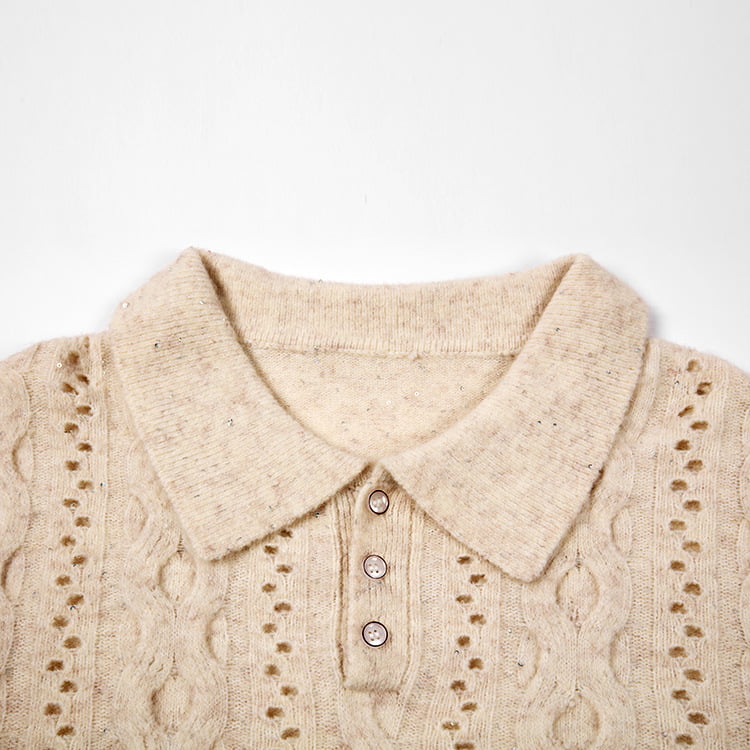 SM-K0012 kevätsyksyn poololanka yksivärinen onttopohjainen neulepusero SM-K0012 kevätsyksyn poololanka yksivärinen onttopohjainen neulepusero