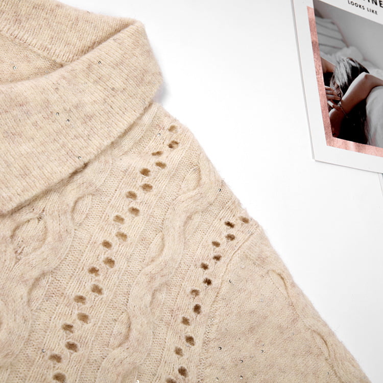 SM-K0012 kevätsyksyn poololanka yksivärinen onttopohjainen neulepusero SM-K0012 kevätsyksyn poololanka yksivärinen onttopohjainen neulepusero