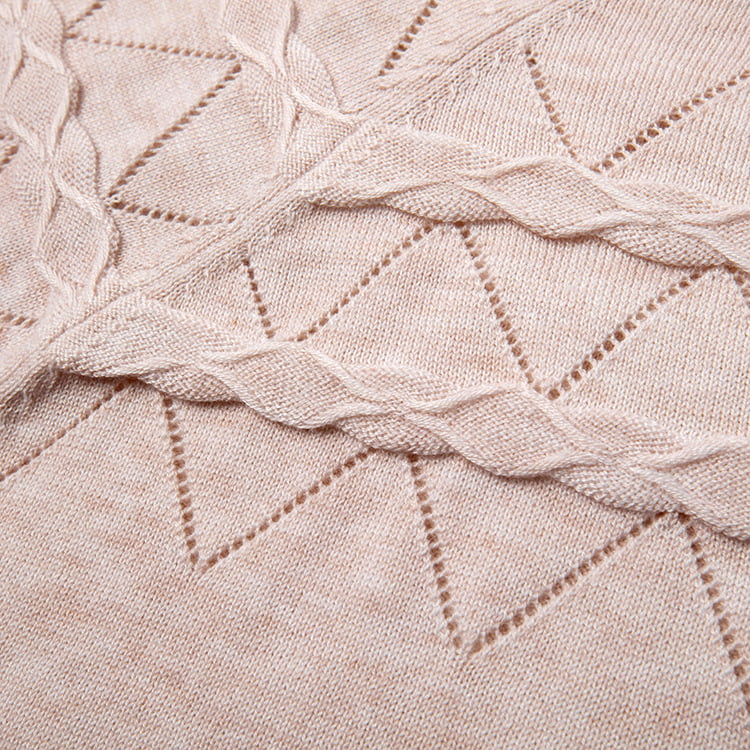 SM-K0042 Löysä pitkähihainen neulepusero Ohut aaltoileva ontto neulottu pohjapaita SM-K0042 Löysä pitkähihainen neulepusero Ohut aaltoileva ontto neulottu pohjapaita