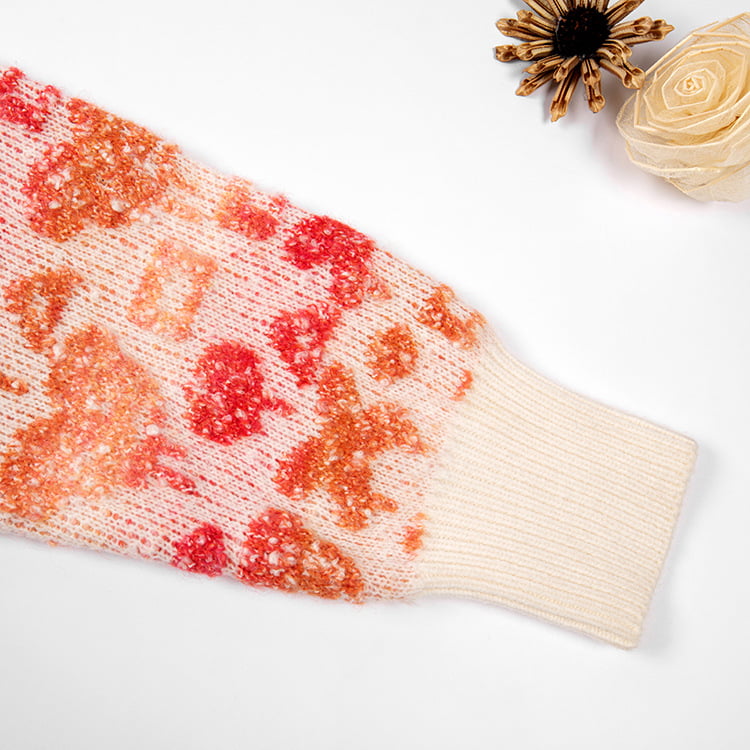 SM-K0038 Pyöröpääntie neulepusero Naisten makea kolmiulotteinen kuviollinen neulepusero SM-K0038 Pyöröpääntie neulepusero Naisten makea kolmiulotteinen kuviollinen neulepusero