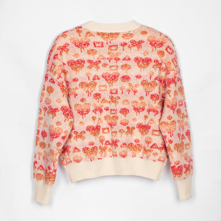 SM-K0038 Pyöröpääntie neulepusero Naisten makea kolmiulotteinen kuviollinen neulepusero SM-K0038 Pyöröpääntie neulepusero Naisten makea kolmiulotteinen kuviollinen neulepusero