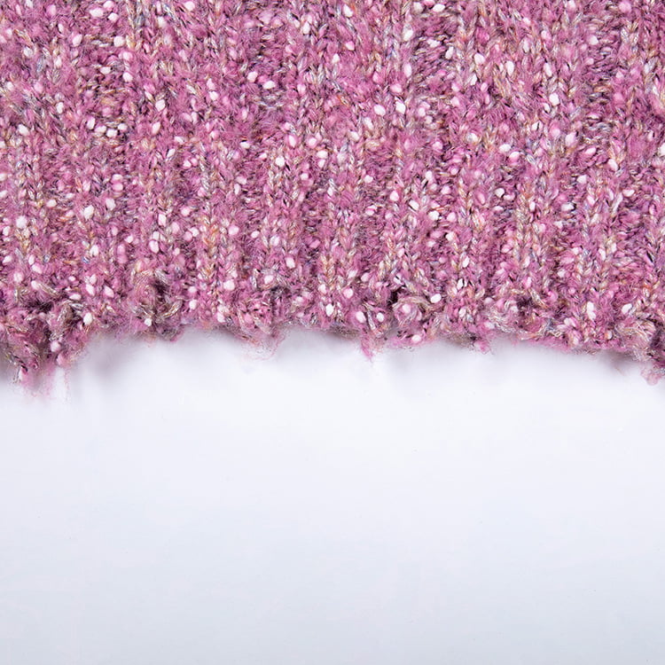 SM-K0037 Kevään ja syksyn pyöreä kaula-aukko Helma Raaka lovea Naisten Neulepusero SM-K0037 Kevään ja syksyn pyöreä kaula-aukko Helma Raaka lovea Naisten Neulepusero