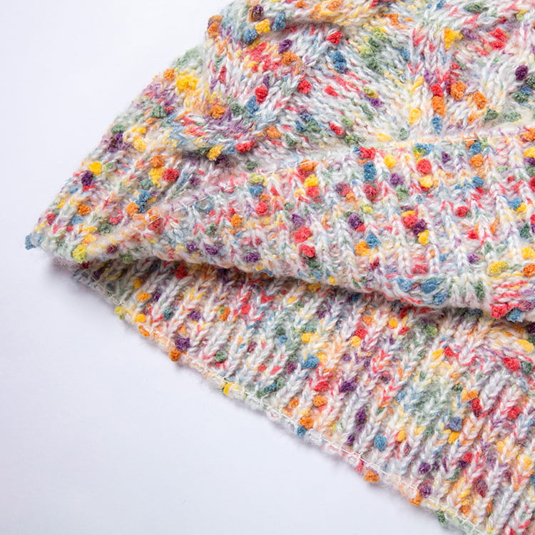 SM-K0033 Värikäs Polka Dot Sweet Wind Löysä villapaita neulepusero SM-K0033 Värikäs Polka Dot Sweet Wind Löysä villapaita neulepusero