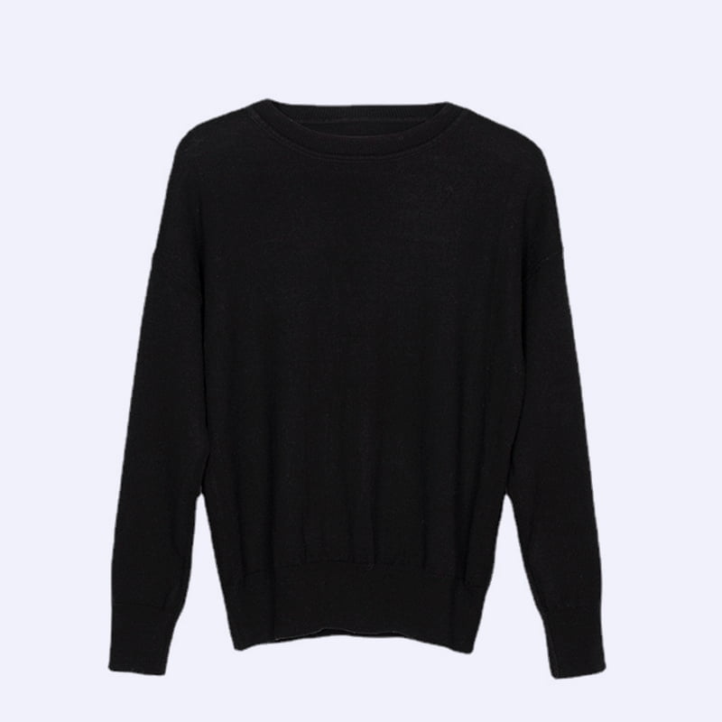 SM-K0048 naisten aakkoset jacquard-kaula-aukkoinen pitkähihainen neulepusero SM-K0048 naisten aakkoset jacquard-kaula-aukkoinen pitkähihainen neulepusero