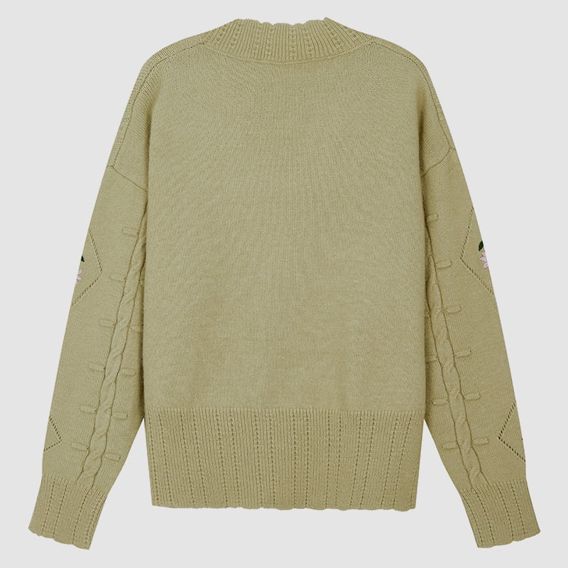 ML2213 Retro japanilainen avokadonvihreä käsintehty neuletakki ML2213 Retro japanilainen avokadonvihreä käsintehty neuletakki