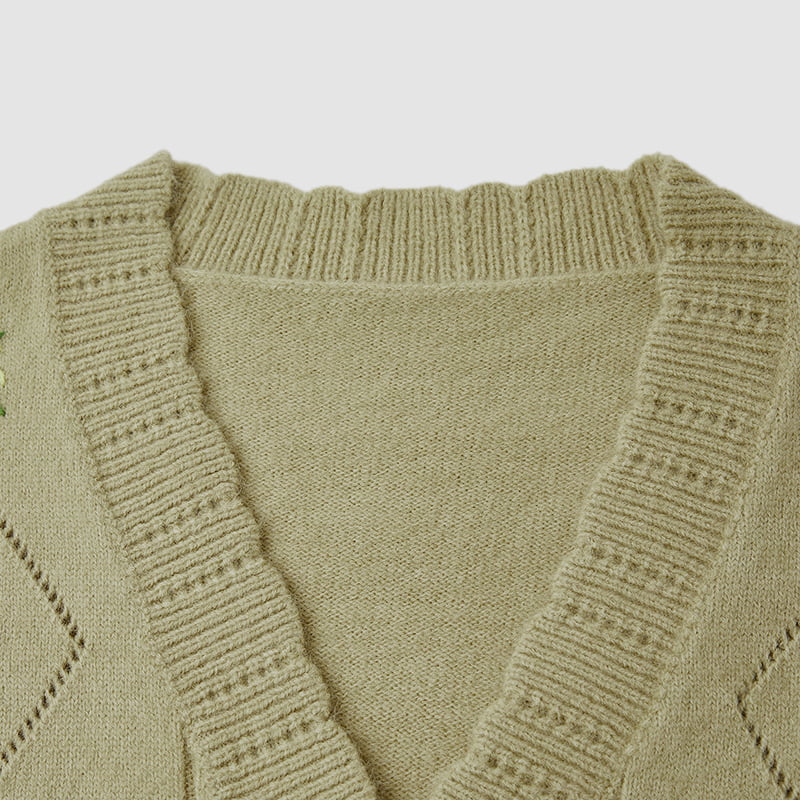 ML2213 Retro japanilainen avokadonvihreä käsintehty neuletakki ML2213 Retro japanilainen avokadonvihreä käsintehty neuletakki