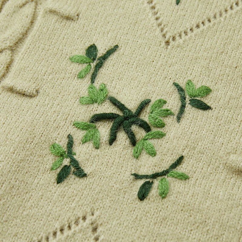 ML2213 Retro japanilainen avokadonvihreä käsintehty neuletakki ML2213 Retro japanilainen avokadonvihreä käsintehty neuletakki