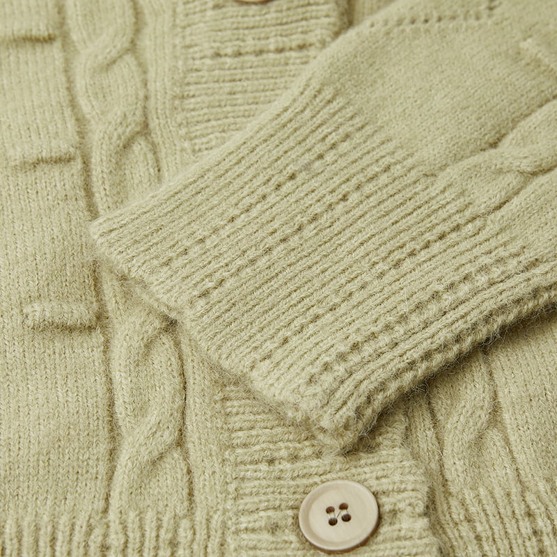 ML2213 Retro japanilainen avokadonvihreä käsintehty neuletakki ML2213 Retro japanilainen avokadonvihreä käsintehty neuletakki