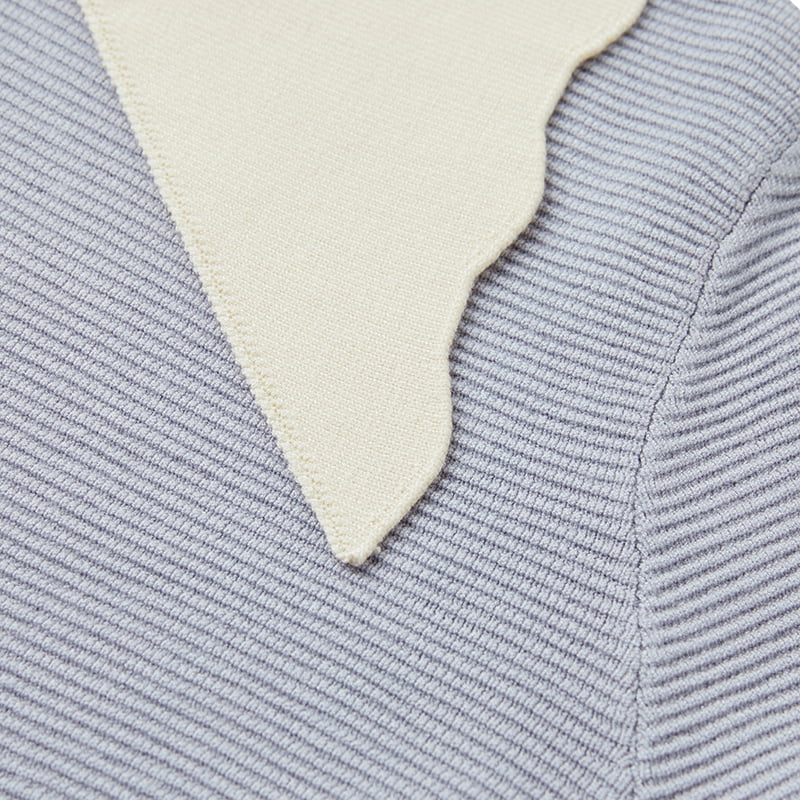 ML2210 ranskalainen nukkekaulus helmisolki ydinkehrätty langasta neulottu neuletakki ML2210 ranskalainen nukkekaulus helmisolki ydinkehrätty langasta neulottu neuletakki