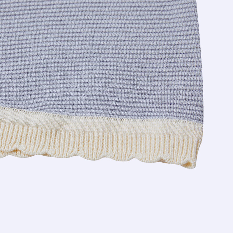 ML2210 ranskalainen nukkekaulus helmisolki ydinkehrätty langasta neulottu neuletakki ML2210 ranskalainen nukkekaulus helmisolki ydinkehrätty langasta neulottu neuletakki