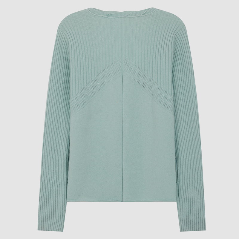 ML2218 V-neck Twist yksirivinen neuletakki terälehtinapeilla ML2218 V-neck Twist yksirivinen neuletakki terälehtinapeilla