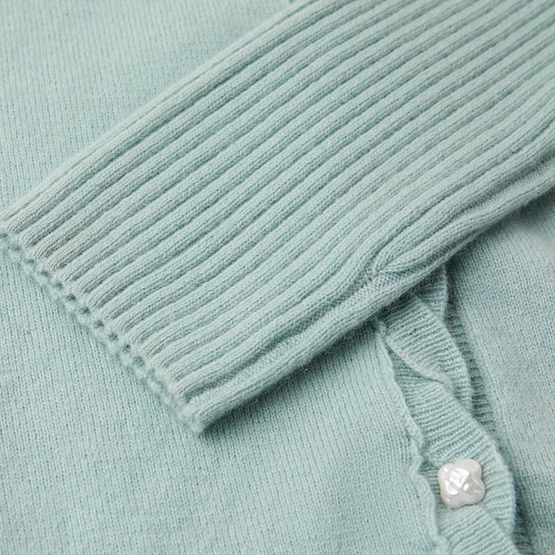 ML2218 V-neck Twist yksirivinen neuletakki terälehtinapeilla ML2218 V-neck Twist yksirivinen neuletakki terälehtinapeilla