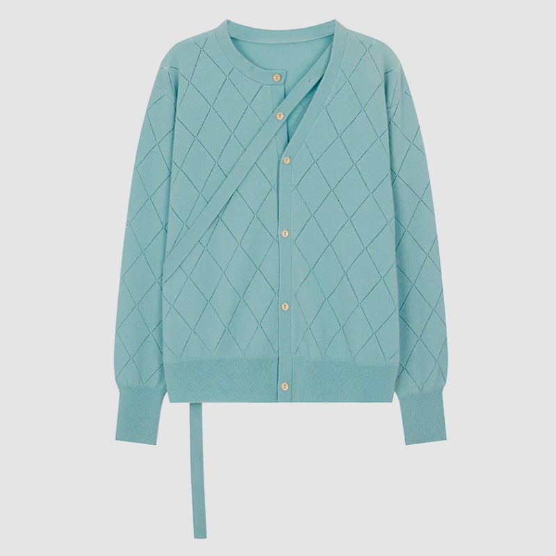 ML2212 Diamond ontto pääntie nauha design neulottu neuletakki