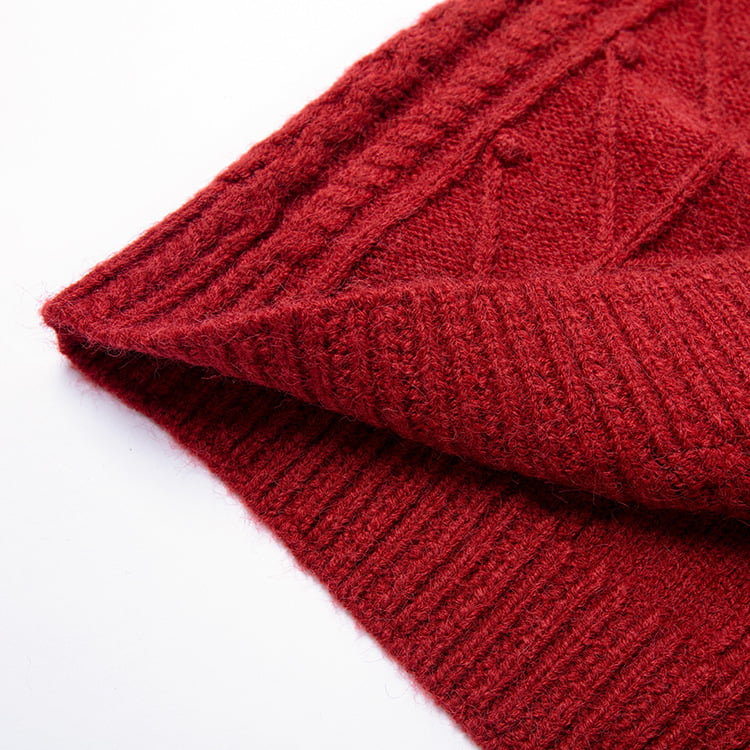 SM-K0034 Yksirivinen sarvinappi jacquard-pääntie neulottu neuletakki syksy ja talvi SM-K0034 Yksirivinen sarvinappi jacquard-pääntie neulottu neuletakki syksy ja talvi