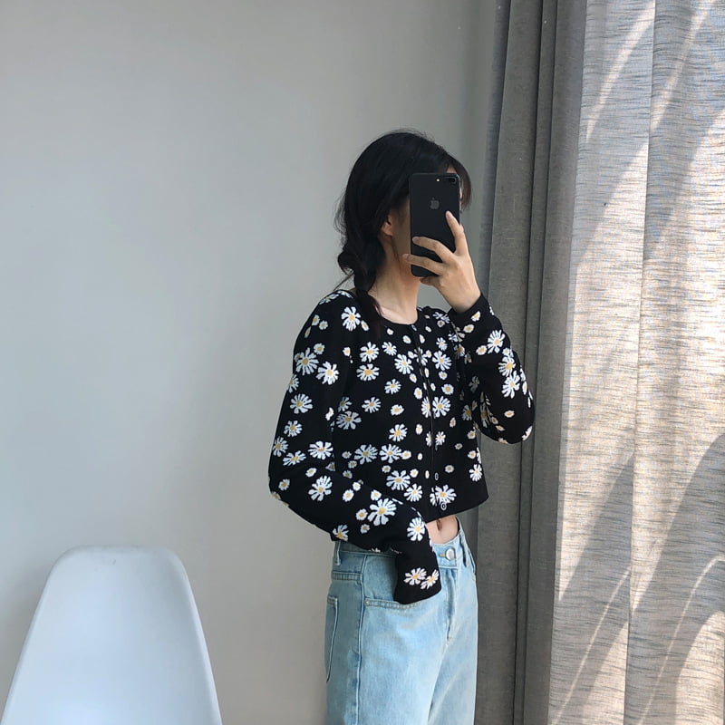 SM-K0009 Pieni Daisy-neulottu villapaita Naisten ohut neuletakki SM-K0009 Pieni Daisy-neulottu villapaita Naisten ohut neuletakki