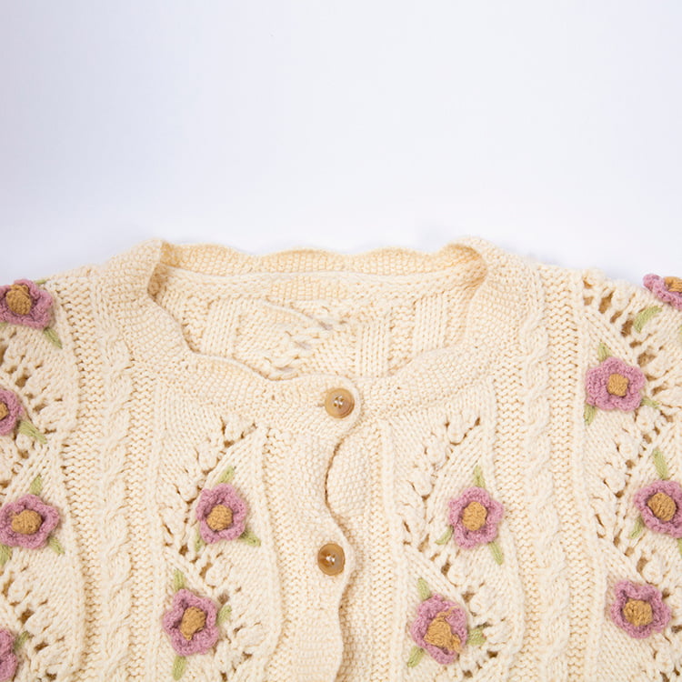 SM-K0008 Loose Retro Manuaalinen koukku pitkähihainen villapaita naisten neuletakki SM-K0008 Loose Retro Manuaalinen koukku pitkähihainen villapaita naisten neuletakki