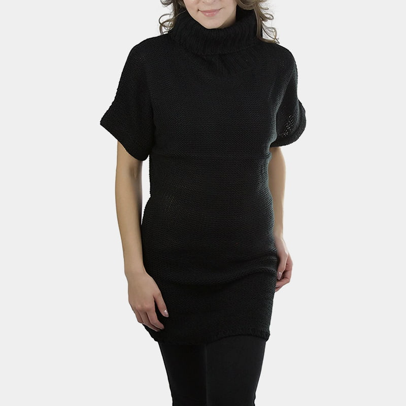 SM-K0067 korkea kaulus, sileä vyötäröpituinen lyhythihainen neulepusero SM-K0067 korkea kaulus, sileä vyötäröpituinen lyhythihainen neulepusero