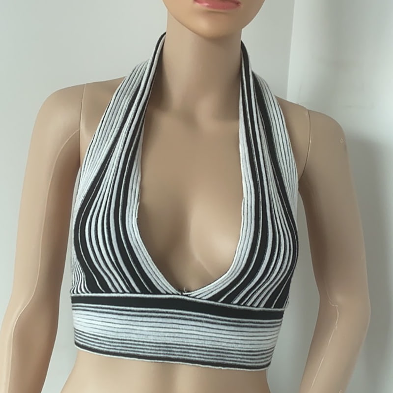 SM-K0107 värillinen raidallinen pääntie neulottu liivi SM-K0107 värillinen raidallinen pääntie neulottu liivi