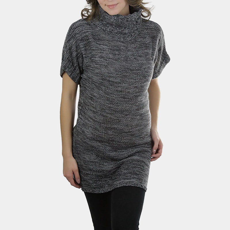 SM-K0067 korkea kaulus, sileä vyötäröpituinen lyhythihainen neulepusero SM-K0067 korkea kaulus, sileä vyötäröpituinen lyhythihainen neulepusero