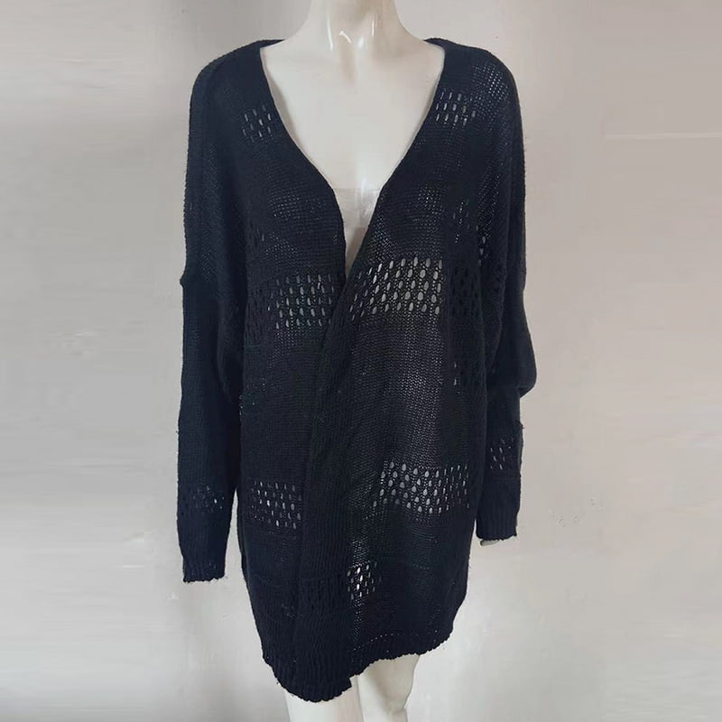 SM-K0081 Yksivärinen V-kaula-aukko, neulottu neuletakki SM-K0081 Yksivärinen V-kaula-aukko, neulottu neuletakki