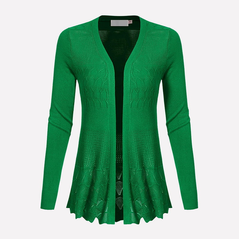 SM-K0072 V-aukkoinen pitkähihainen kiinteä keskipitkä neuletakki SM-K0072 V-aukkoinen pitkähihainen kiinteä keskipitkä neuletakki