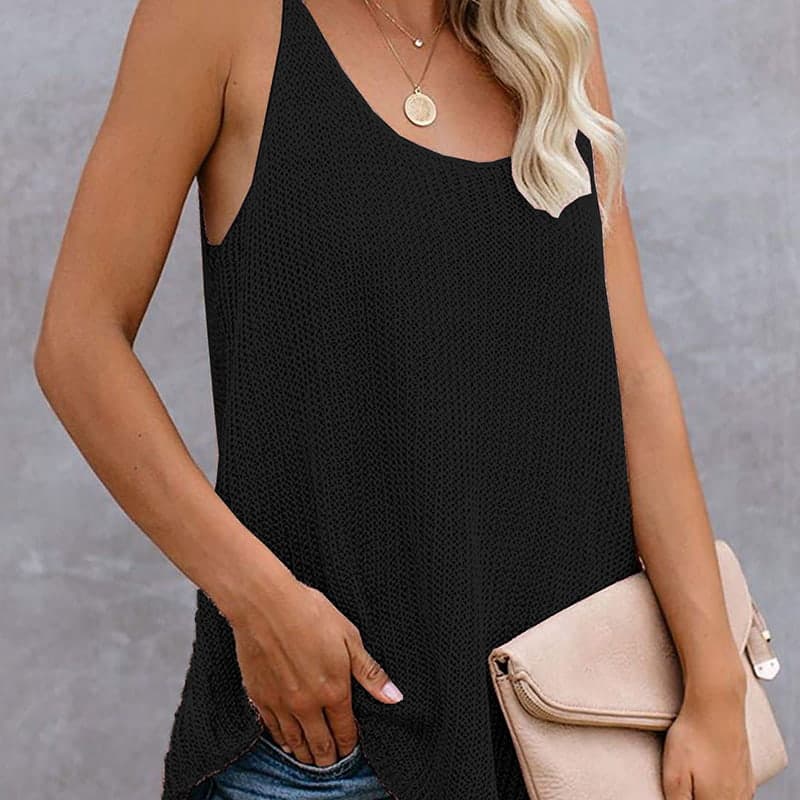 SM-K0065 U-pääntie Ohut ja löysä neulottu liivi SM-K0065 U-pääntie Ohut ja löysä neulottu liivi