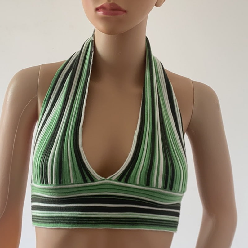 SM-K0107 värillinen raidallinen pääntie neulottu liivi SM-K0107 värillinen raidallinen pääntie neulottu liivi