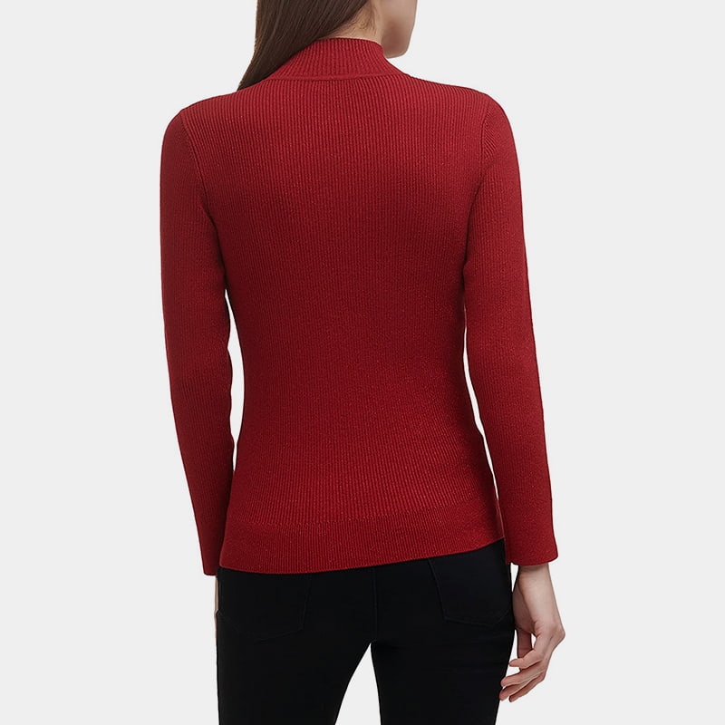 SM-K0056 Vetoketju Pyöreä Kaula Letter Jacquard Pitkähihainen Neulepusero SM-K0056 Vetoketju Pyöreä Kaula Letter Jacquard Pitkähihainen Neulepusero